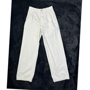 Madewell Baggy Retro Straight‎ Leg Jeans Minimalist White Denim High Waist 25